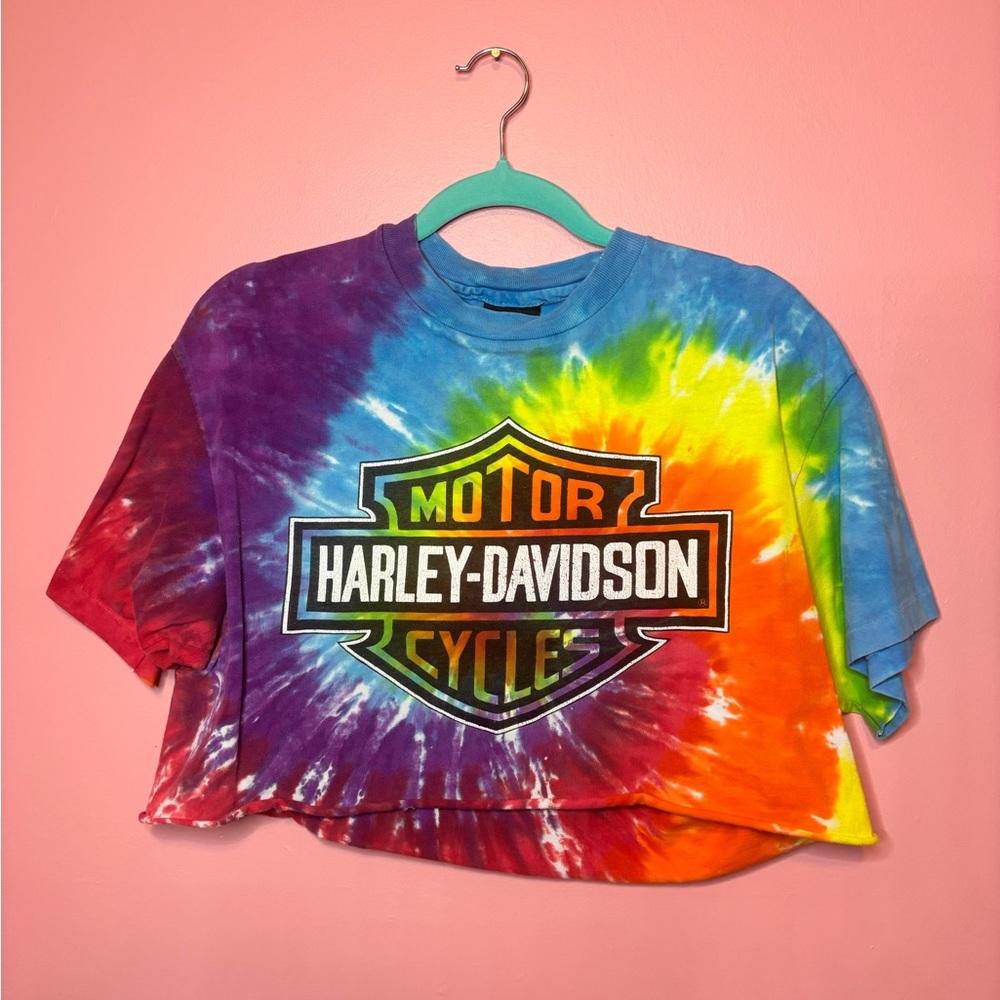 Vintage Harley Davidson Cropped T-Shirt